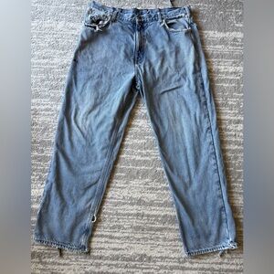 Carhartt Light Blue Distressed Relaxed Men's Jeans 40 x 32